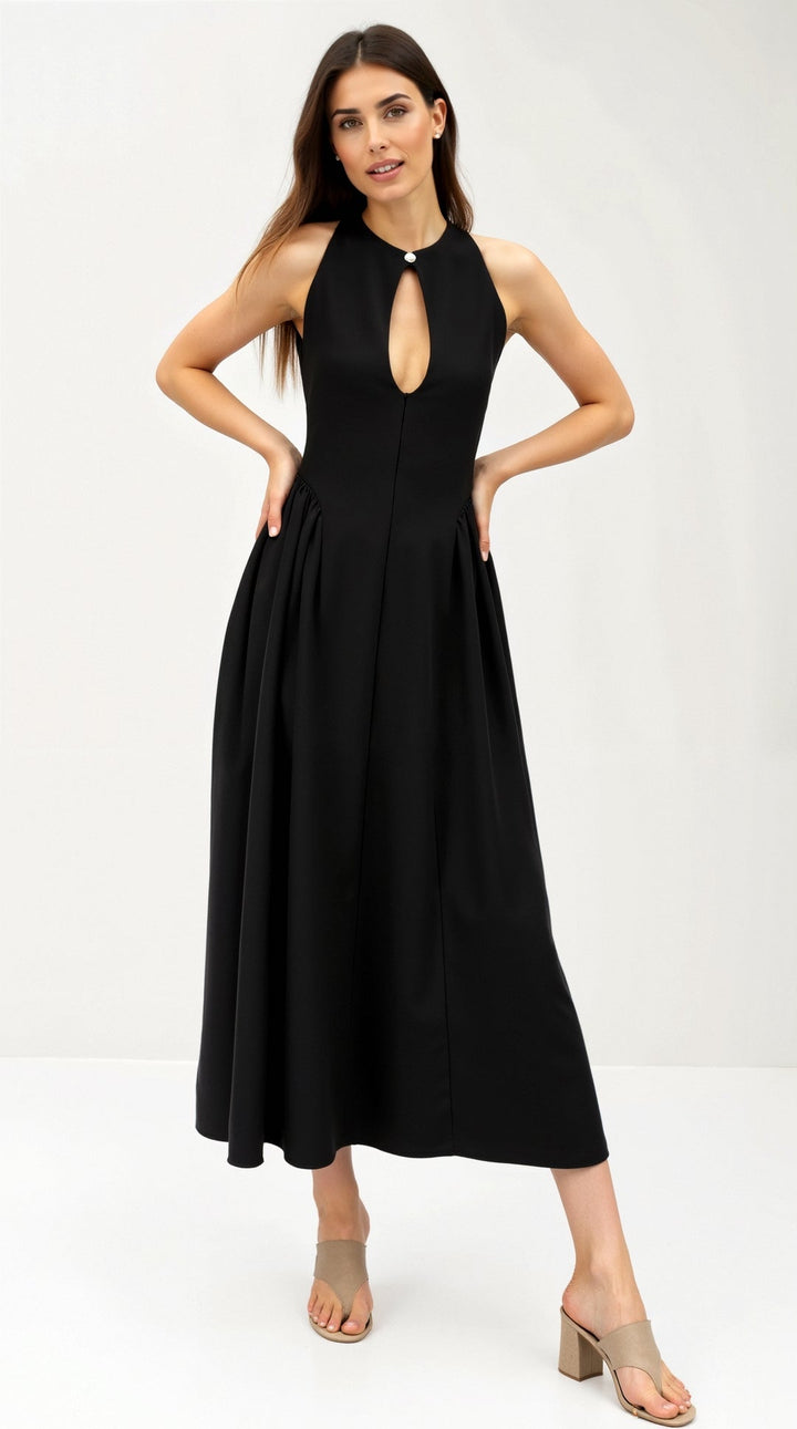 Alexandra Breezy Linen Cutout Dress
