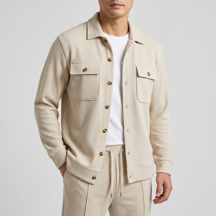 GIDEON 軽やかなワッフルニットのセット